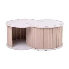 1pc Assembly Required Double Layer Felt Cat Bed, Suitable For Hiding And Playing, Round Cat Sweet Tunnel Bed, Foldable And Detachable Pet House, Suitable For Multi-Cat Households, All-Season Use - Multicolor - View 6