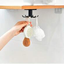 1/3/5pcs Kitchen Utensil Storage Hooks Self-Adhesive 360 Rotating Folding Wall Hooks 6-Claw Design Suitable For Home Kitchen Bathroom Office Bedroom Organization Multifunction Practical - Multicolor - View 7