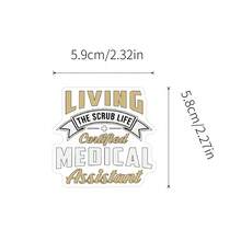 100 PCS Medical Assistant Stickers, A Set Of Vibrant And Colorful Beautiful Stickers, Suitable For All Kinds Of Holidays, Party, Laptops, Tablet, Skateboards, Journals, Scrapbooks, Water Bottles - Assistant Theme - View 2
