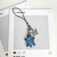1 buah Liontin Gantungan Ponsel Kura-kura Berkedip, Universal untuk Smartphone, Universal untuk USB Flash Drive, Liontin Kecil yang Indah - MultiWarna - View 6