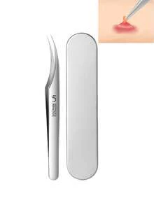 Set Alat Ekstraksi Jerawat & Komedo Stainless Steel 1/2/5 buah, Perlengkapan Alat Ekstraksi Profesional, Cocok untuk Semua Jenis Kulit, dengan Kotak Penyimpanan Portabel, untuk Mencabut Bulu Alis dan Bulu yang Tumbuh ke Dalam, Membersihkan Komedo di Wajah dan Hidung - Model baru - View 12