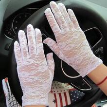 Women's Sun Protection Gloves, Thin Summer Style, Cute, Suitable For Driving And Cycling, Touchscreen Compatible, Lace, Breathable, Non-Slip, Suitable For Electric Scooters - Multicolor - View 6
