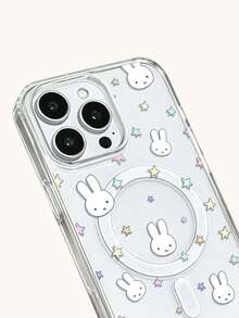 Miniso Custodia per telefono Miffy trasparente con ricarica magnetica senza fili, regalo per le vacanze, antiscivolo, antiurto, anti-impronte, serie Android Galaxy S22 S23 S24 S25 S26, Apple 17 17Air 17Pro 17ProMax 11 12 13 14 15 16Pro 16ProMax 14Plus 15Plus 16Plus 16Pro 16ProMax XR - Trasparente - Visualizzare 8