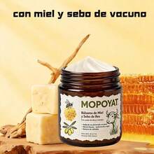 60g gramos de crema de sebo de vacuno alimentado con pasto elaborada artesanalmente, con miel y sebo de vacuno | 100 % pura y natural, ideal para pieles extremadamente secas y agrietadas | Hidratante y humectante, apta para rostro, cuerpo, manos, labios y talones, unisex. - Blanco - Ver 15