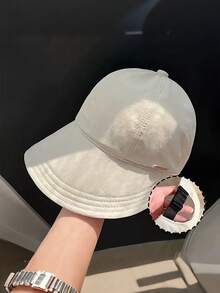 1pc Women's Lightweight Foldable Sun Hat - Adjustable Wide Brim Baseball Cap, Sun Hat, Suitable For All Seasons, Daily Fashion Versatile, Breathable Fabric, Daily Accessory - A - View 8
