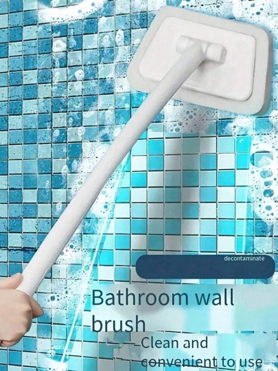 1 pieza Cepillo de limpieza de azulejos de bañera con mango largo y esponja - A - Ver 1