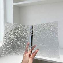 1 A5 Size Wavy Clear Binder, Acrylic Clear Folder, Can Be Used As A Notebook, Planner, Card Holder, Sticker Book, Photo Album, Stationery,Card Holder - A5 - View 5