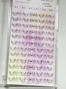96片精緻自然逼真3D透明日常B捲下假睫毛，百搭新手友善素顏妝感 - B - 查看 7