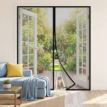 Black Magnetic Screen Door Curtain, Summer Mosquito And Insect Proof Mesh Door Curtain, Easy To Install - Black-edged Door Curtain - View 20