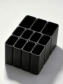 1pc Black 11-Compartment Desktop Organizer, Multi-Layer Pen Holder & Office Supply Storage Box For Pens, Markers, Scissors, Rulers, Sticky Notes, Cables, Chargers And Small Accessories, Space-Saving Desk Organizer For Home, Office, School And Study - View 7