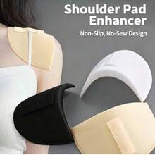 1 Pair Shoulder Pads, 0.59 Inch Breathable Sponge Shoulder Enhancers, Unisex Invisible Shoulder Inserts For Suit Jacket, Blazer & T-Shirt, Clothing Padding Accessories, Back To School Gift - Multicolor - View 1