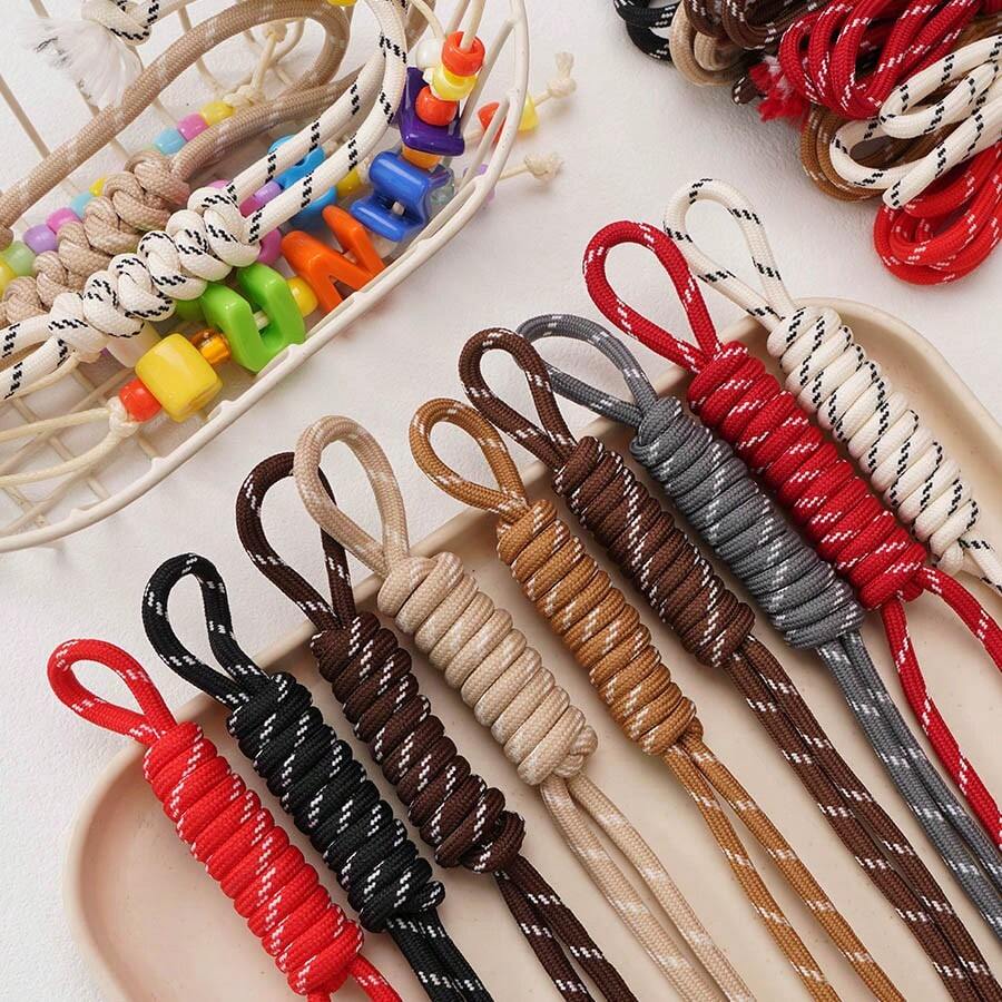 5M*2件/包 5mm 多功能圓芯彩色編織繩，DIY手工串珠繩，戶外帳篷使用