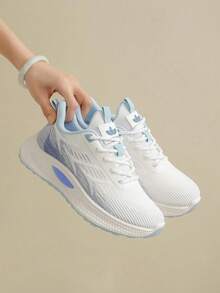 Women's Sports Shoes, Outdoor Running, Daily Casual, Fashion, Campus, Breathable & Comfortable, Durable Sole, Front Lace-Up Design (Runs Small, Please Carefully Check Your Foot Length Data) - White and Blue - View 5