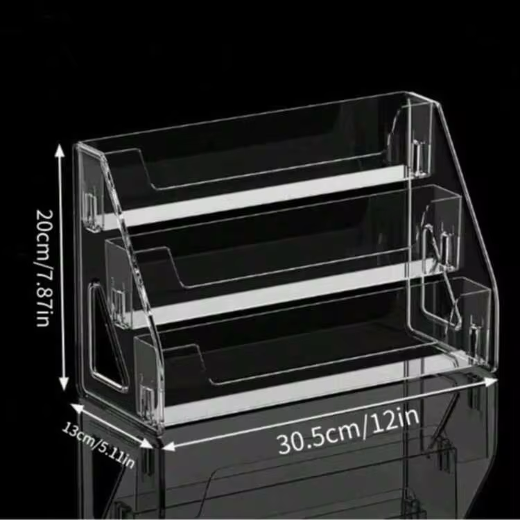 1 buah Rak Display Akrilik 3/5 Tingkat dengan Rak Transparan, Rak Penyimpanan Kapasitas Besar untuk Figur Anime, Kartu, Lencana, Koleksi, Desain Stabil, Cocok untuk Penggunaan di Meja atau Pameran, Rak Display Ritel Akrilik Transparan - 1PC - View 2