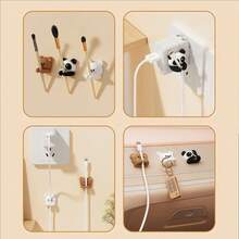 2/3pcs Desktop Cable Organizer, Self-Adhesive Cable Clips, Cable Reel Cable Management Clips, Cute Earphone And Data Cable Storage Organizer, Suitable For Desk, Bedside Table, Wall, Car, Dorm And Office (Random Ear Shape) - Multicolor - View 9