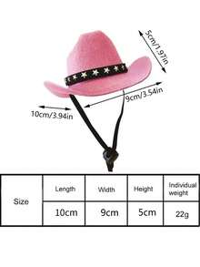 Topi Hewan Peliharaan - Topi Koboi Hewan Peliharaan, Topi Pelindung Matahari Koboi Barat Baru, Cocok untuk Anjing dan Kucing, Perlindungan Matahari di Luar Ruangan, Properti Foto Pesta Ulang Tahun, Aksesori Kostum Anak Anjing - MultiWarna - View 3