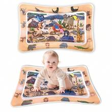 Infant Inflatable Water Play Mat, Ocean Fish Pattern Sensory Activity Mat, Includes Tummy Time & Crawling Training, Baby Water Spray Play Mat, Tactile Development Toy - Multicolor - View 9