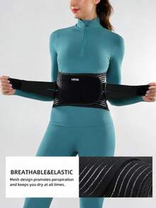 VBOSI Women Men Back Brace, Breathable Lower Back With 6 Stays Anti Skid Adjustable Lumbar Support Belt For Work Gym Fitness Training & Daily Activities - Black - View 7