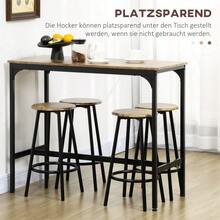 5-Piece Bar Table Set With 4 Bar Stools, Industrial Design Kitchen Table, Rustic Brown, Metal, Dining Set For Kitchen And Bar - 棕色 - 查看 5