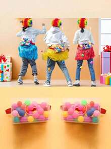 32-Piece "Shake-It-Out" Party Game Set, Includes 1 Box, 1 Belt And 30 Colorful Balls, Suitable For Indoor/Outdoor Fun Activities, Family Gatherings, Camping, Beach Trips, Birthdays, Holidays, Weddings, Anniversaries And Summer Themed Parties - One Size Fits All - View 2