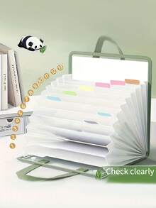 可攜式可擴展文件夾，適用於 A4 尺寸信封、文件收納盒、文件袋，適合居家、學校和辦公室使用 - 彩色 - 查看 5