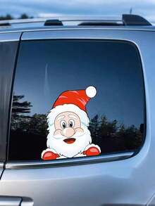 Merry Christmas Car Stickers Waterproof Santa Claus & Reindeer Window Decals Self-Adhesive PVC Christmas Decorations - Multicolor - View 12