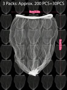 100-1000個白色廚房水槽濾袋－一次性網狀排水過濾袋，細網布材質，防堵塞彈性垃圾網，適用於水槽、洗臉盆與地板排水口，可重複使用耐用角落網狀濾網過濾器 - 白色 - 查看 23