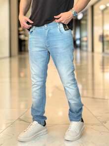 Men's Slim Fit Stretch Denim Jeans - 布萊頓藍隊 - 查看 2