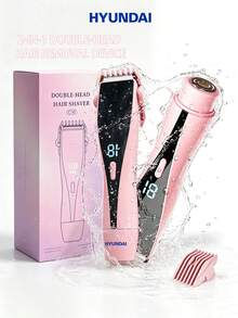 HYUNDAI Multifunctional 2-In-1 Double Head Electric Shaver, Compact And Portable, Multi-Purpose Shaver, Unisex, Painless Build, Can Remove Excess Appearance On The Face, Arms, Arms, Armpits, Graduation Season, Summer - View 1