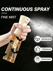 全新萬聖節主題 PET 旅行噴霧瓶，專業高壓霧化噴霧瓶，200ml/300ml 高壓連續自動真空細霧噴瓶，美髮造型工具，美髮護理產品與配件，旅行必備，萬聖節禮物 - 彩色 - 查看 8
