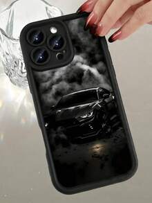 Casing Ponsel Mewah Kreatif dengan Desain Mobil Sport, Bingkai Mata Elemen Seri M, Matte, Kompatibel dengan Apple 7/8/X/XR/XSMAX/11/12/13/14/15/16/17 Promax, Lembut, dan Perlindungan Penuh. - Hitam - View 3