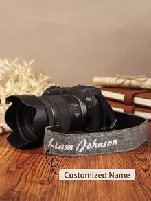 Personalized Embroidered Camera Strap Universal Cotton Canvas Neck Strap Unique Gift For Photographer Anniversary Birthday Keepsake - Multicolor - View 6