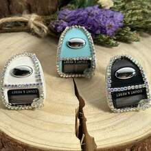 Cincin Tasbih Bunga Kristal Berlian Imitasi Berkilau Sepenuhnya, Cincin Jari Lebar dan Lembut Nyaman untuk Pemakaian Lama, Layar Besar Definisi Tinggi dengan Pengaturan Ulang Sekali Klik untuk Membaca Senyap, Aksesori Berlian Imitasi Berkilau Mewah Berwarna-warni Macaron, Penghitung Doa dan Meditasi Wanita Muslim, Hadiah Idul Fitri untuk Anak Perempuan - Beraneka warna - View 10