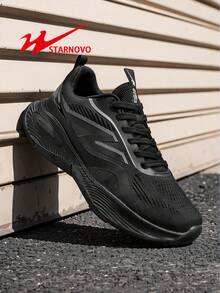 STARNOVO Mesh Surface Running Shoes - Men's Summer New Model - Breathable, Lightweight, Anti-Slip, Soft-Tread, Shock-Resistant Outdoor Leisure Running Shoes - Black - View 9