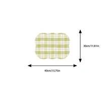 [Nuevo Engrosado]Alfombrilla de secado de platos de cocina, alfombrilla de mesa, alfombrilla absorbente, alfombrilla de encimera para platos, alfombrilla de mesa sin lavado, alfombrilla de secado de cuencos y platos, grosor de 3.6mm - cuadrados verdes - Ver 11