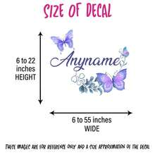 Custom Name Initial Wall Decal Personalized Butterfly Bedroom Wall Sticker Large Vinyl Decal Kids Room Girls Decor (Sticker Only) - Multicolor - View 4