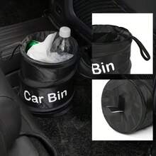 1pc Multi-Function Vehicle Waste Container, Oxford Cloth Storage Box Automotive Storage Bucket, Collapsible Trash Bin, Interior Car Additions For Easy Cleaning, And Odorless, Fashionable And Not Messy - Multicolor - View 7