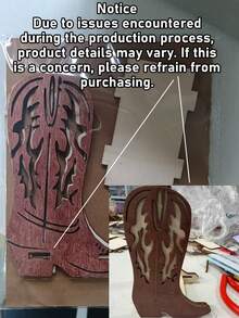 1pc Western Cowboy Boot Napkin Holder, Country Brown Open Top Design, Sturdy Base, Suitable For Kitchen, Farmhouse, Western Theme Party Decor, Home, Office, Cowboy Theme Events, Durable And Vintage Charm - Multicolor - View 8