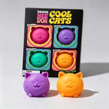 1pc Cat-Shaped TPR Squeeze Toy, Soft And Fluffy Leisure Relaxation Toy, Cute Colorful Textured Stress Relief Hand Toy, Binge-Watching Companion, Stress Relief Item For Leisure Time, Realistic Animal-Shaped Entertainment Stress Relief Toy, Adult Leisure Squeeze Toy, Time-Killing Stress Relief Toy, Soft And Fluffy Toy, Casual Style Desktop Decoration - Multicolor - View 4