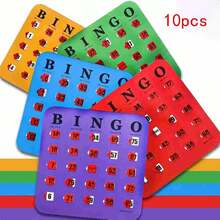1 Set Bingo Game Cards, Multiple Color Options Fun Board Game, Thick Durable Cardboard Material, Clear Number Markings + Covers, Easy To Operate And Learn, Sports Leisure And Entertainment Equipment, Family Gathering Logical Thinking Training Board Game - Multicolor - View 9