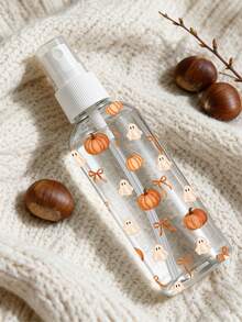 Pumpkin Bow Halloween Pattern Transparent PET Travel Spray Bottle, Multi-Purpose Fine Mist Spray Bottle, Suitable For Travel And Business Trips, Makeup Remover Dispenser Bottle, Hair Spray Bottle, Continuous Spray Water Bottle, Suitable For Hair Styling, Plants, Facial Moisturizing, Halloween Gift For Women, Students And Men, Party Decoration, Thanksgiving Decoration, Autumn Party Gift - Multicolor - View 7