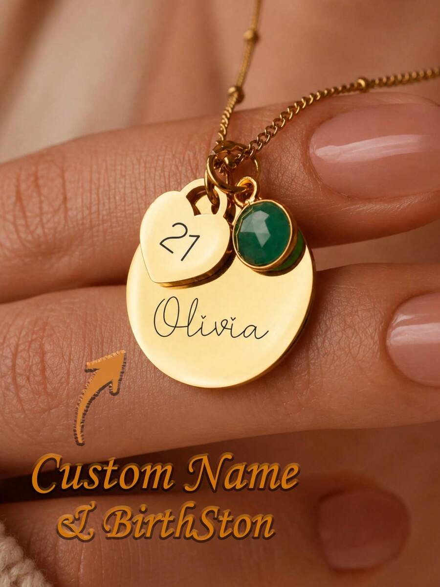 Regalo de cumpleaños, regalo de cumpleaños 16º 18º 25º 30º para mujeres, regalo de joyería de hitos, collar con nombre personalizado, regalo personalizado para hija - Multicolor - Ver 1