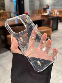 1 Buah Casing Ponsel Resin 3D Motif Tulip, Kompatibel dengan Apple 18 Pro Max/18 Pro/17 Pro Max/16/15/14/13/12/11, Pelindung Transparan Anti Guncangan dengan Glitter, Gaya Segar - Casing ponsel tulip 3D - View 4