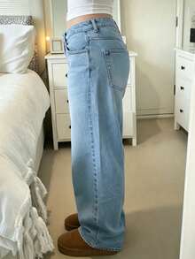 Straight-Leg Denim Jeans For Teenagers - Medium Wash - View 3