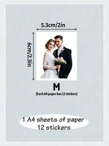 12-300pcs Customized Photo Temporary Wedding Tattoo Stickers, Personalized Tattoo Stickers, Customizable Valentine's Day Gift - Multicolor - View 13