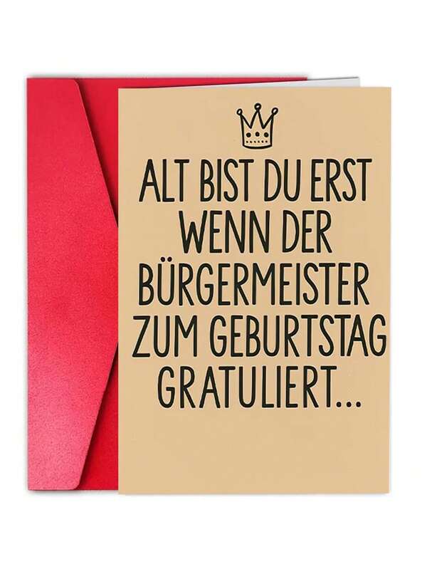 1Pc Fun Birthday Card For The Elderly, Accompanied By The Mayor's Congratulatory Message - The Perfect Gift Prepared For Celebrating Milestone Friends And Family "(Including Envelope And Card)