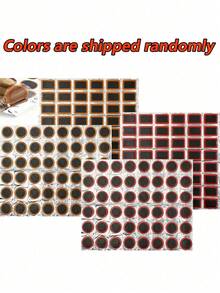 144pcs Rectangular And Circular Tire Repair Patches, Suitable For Bicycles, Electric Bicycles, Tubeless Tire Puncture Repair, Bicycle Maintenance - Multicolor - View 4