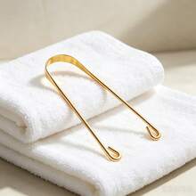1 Unidade Raspador de Língua Dourado Funcionalidade Prática Design Simples Bonito e Elegante Eliminar o mau hálito - Dourado - Visão 3