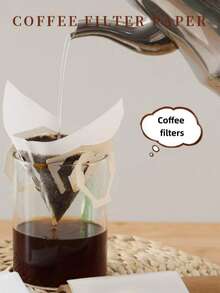 60/30/5 lembar Kertas Saringan Kopi, Kertas Saringan Kopi Berbentuk V, Kertas Saringan Kopi & Teh Sekali Pakai, Cocok untuk Kopi Tuang dan Mesin Kopi Tetes, Perlengkapan Penting untuk Kembali ke Sekolah - MultiWarna - View 3