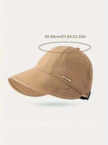 1pc Women's Lightweight Foldable Sun Hat - Adjustable Wide Brim Baseball Cap, Sun Hat, Suitable For All Seasons, Daily Fashion Versatile, Breathable Fabric, Daily Accessory - A - View 3